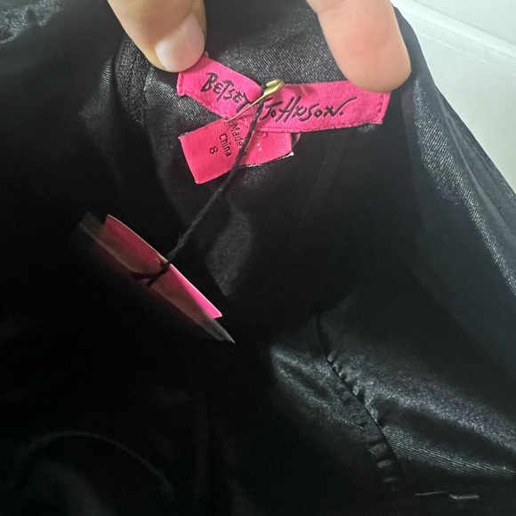 New - Betsey Johnson Black Strapless Sequin Dress - Picture 7 of 8